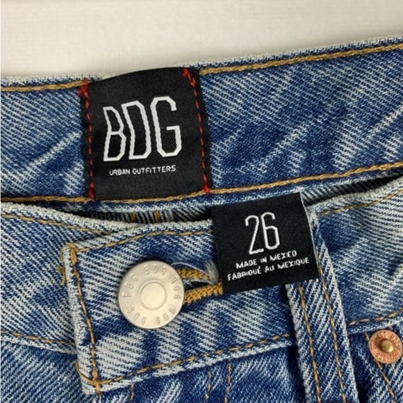 BDG Slim Straight Patchwork Denim Jeans Sz 26 - Picture 4 of 4